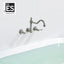 Grifo bañera pared níquel cepillado 8" 2 asas vintage latón
