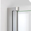 Puerta bañera sin marco 34x58pulg níquel cepillado