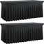 2 Manteles Spandex Negro 5ft para Mesas Rectangulares