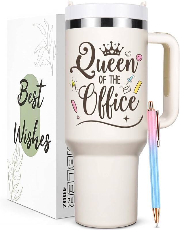 Vaso 40oz con bolígrafo regalo oficina mujer