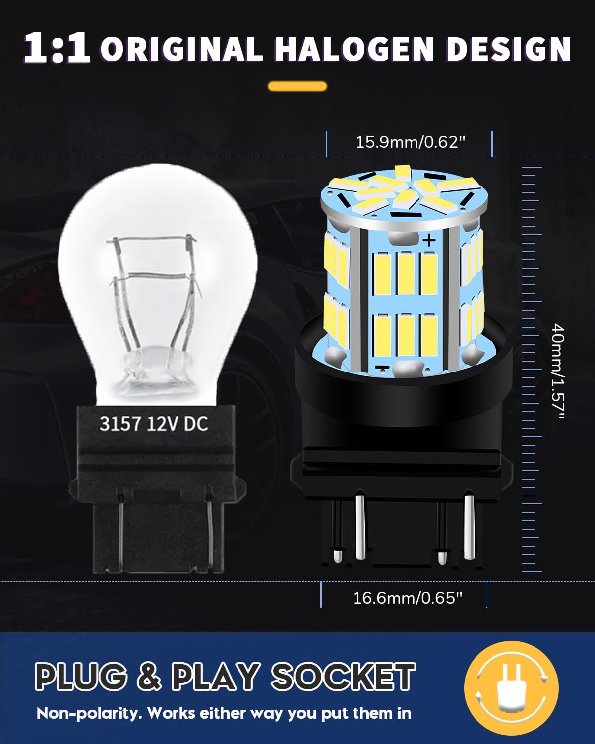 Bombilla LED blanca 4014 39-SMDT25 pack 10