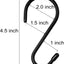 18 Ganchos en S de 4.5" Antiderrap para Closet
