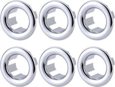 6 Anillos Desbordamiento Fregadero Baño Cocina Tapa Cromada