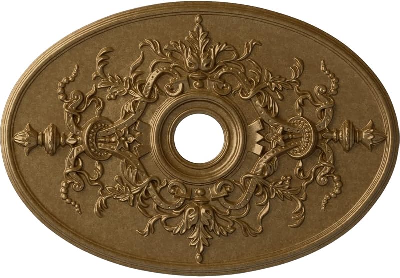 Medallón techo Alexa 30pulg x21pulg color oro pálido
