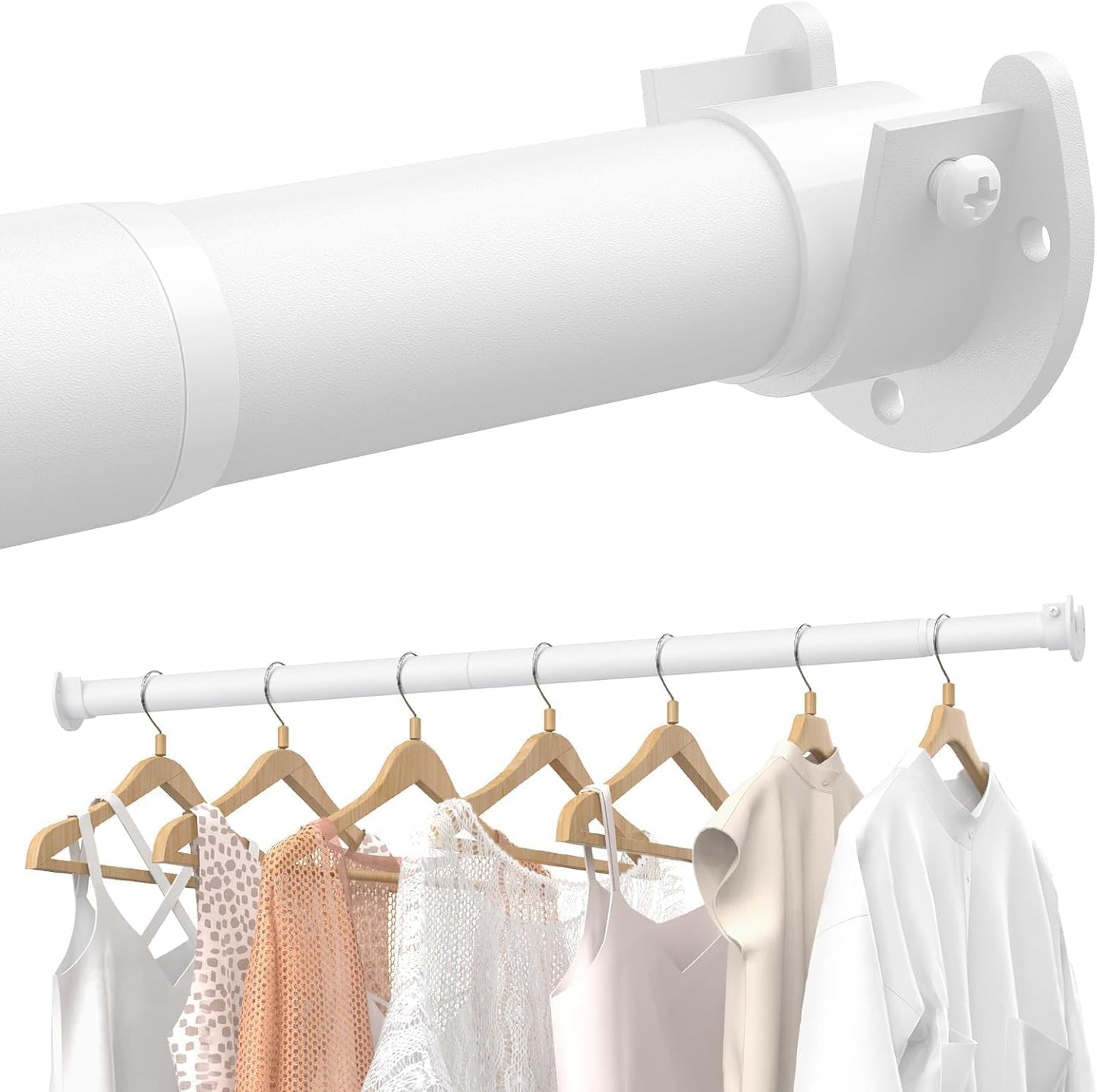 Barras armario colgar ropa ajustables 17-69" metal