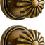 Manija puerta pasaje latón antiguo 2 Pzas