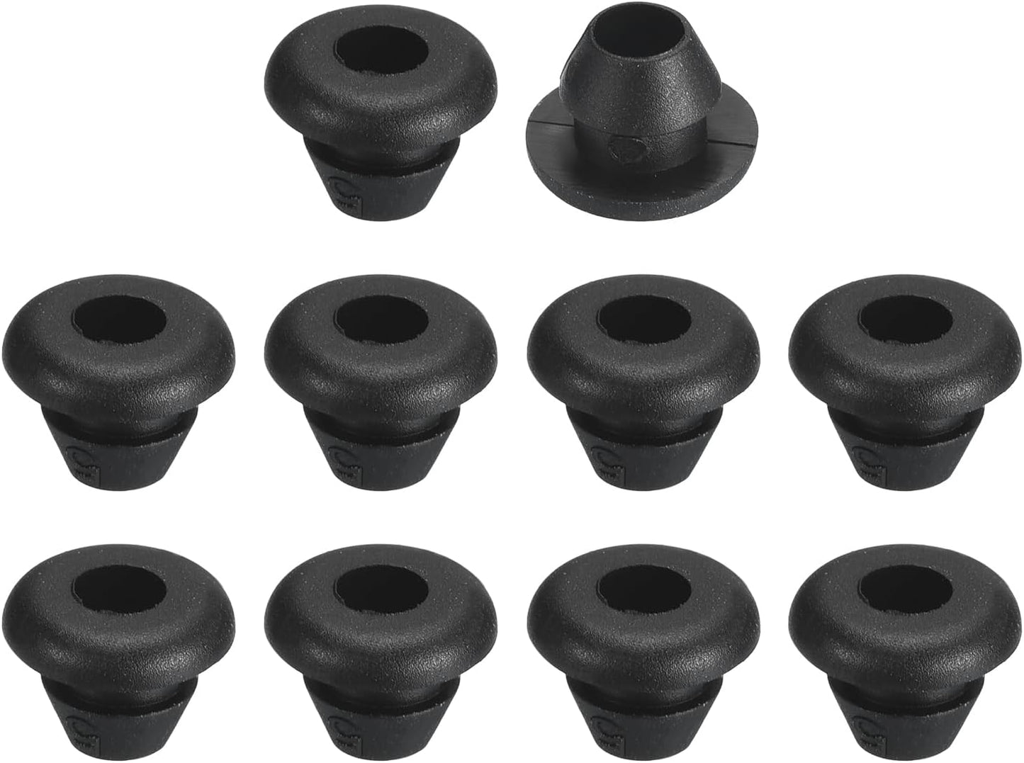 70 Ojales Goma Orificio 0.118" Negro