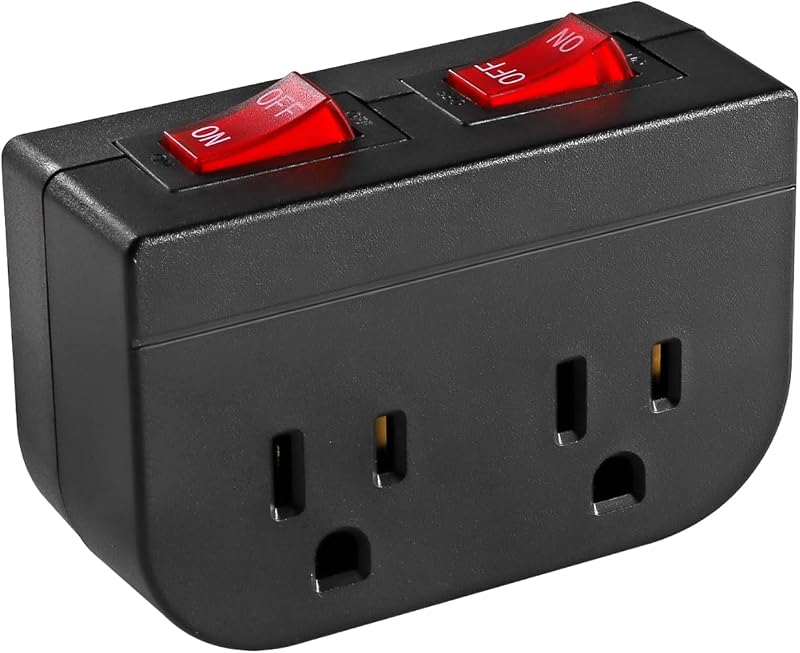 Toma corriente con tierra interruptor doble 15a 2 puertos