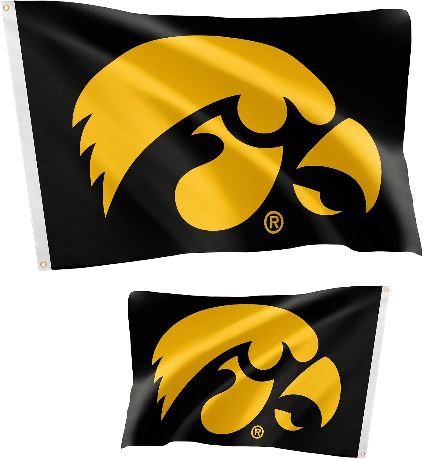 Bandera doble cara Hawkeyes 3x5pies poliéster