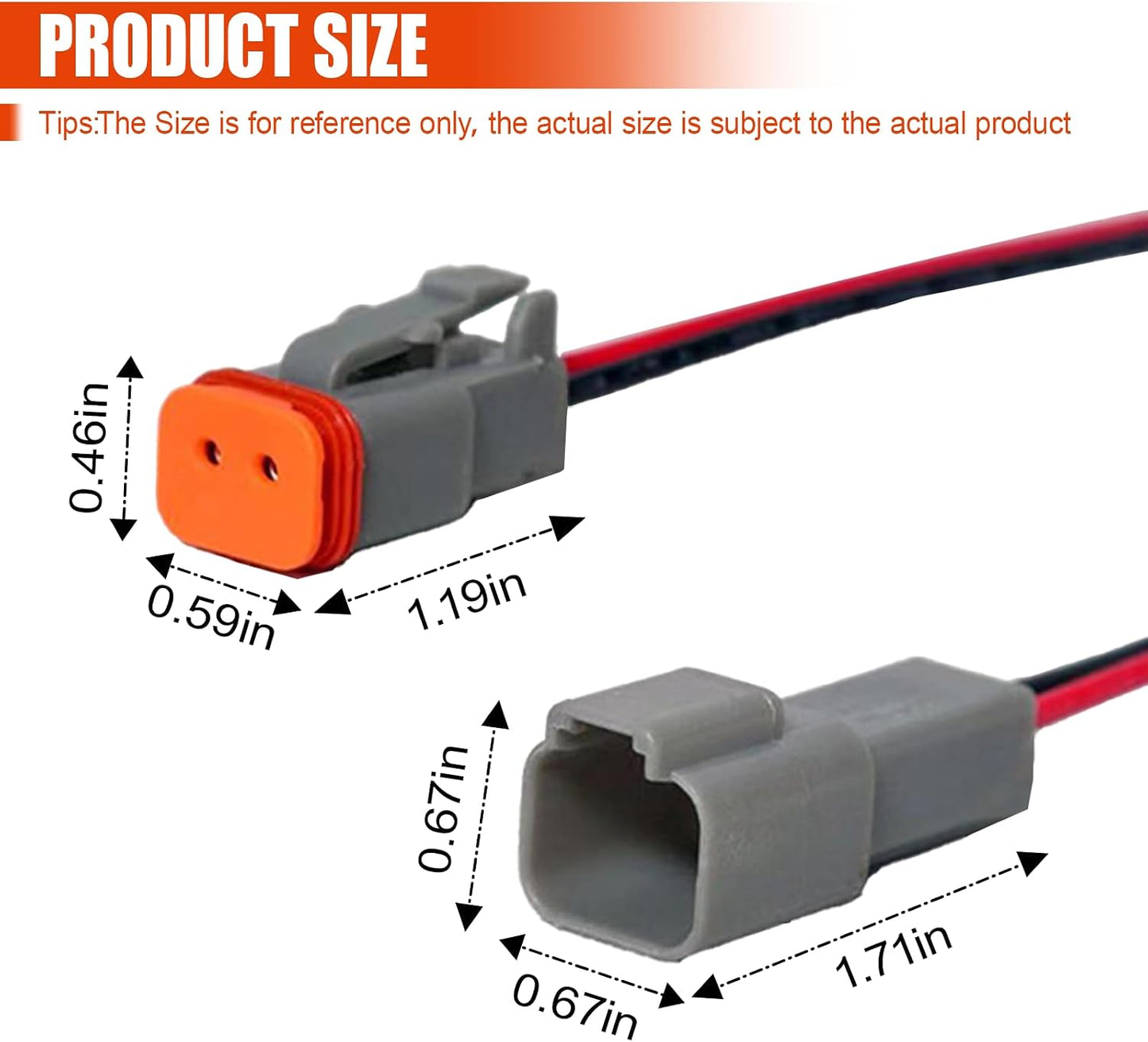 Conectores Deutsch 2 pines impermeables para auto y barco