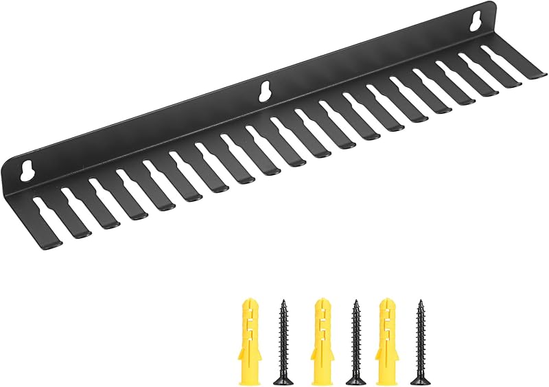 Soporte cables acero 19 ranuras 0.354pulg negro resistente