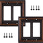 Juego 4 tapas interruptores bronce decorativo estilo dúplex