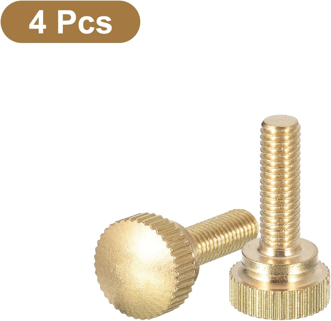 Tornillos moleteados M5x16mm de latón con pomos de agarre