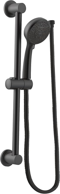 Cabezal ducha desmontable 4 pulverizaciones negro 69pulg