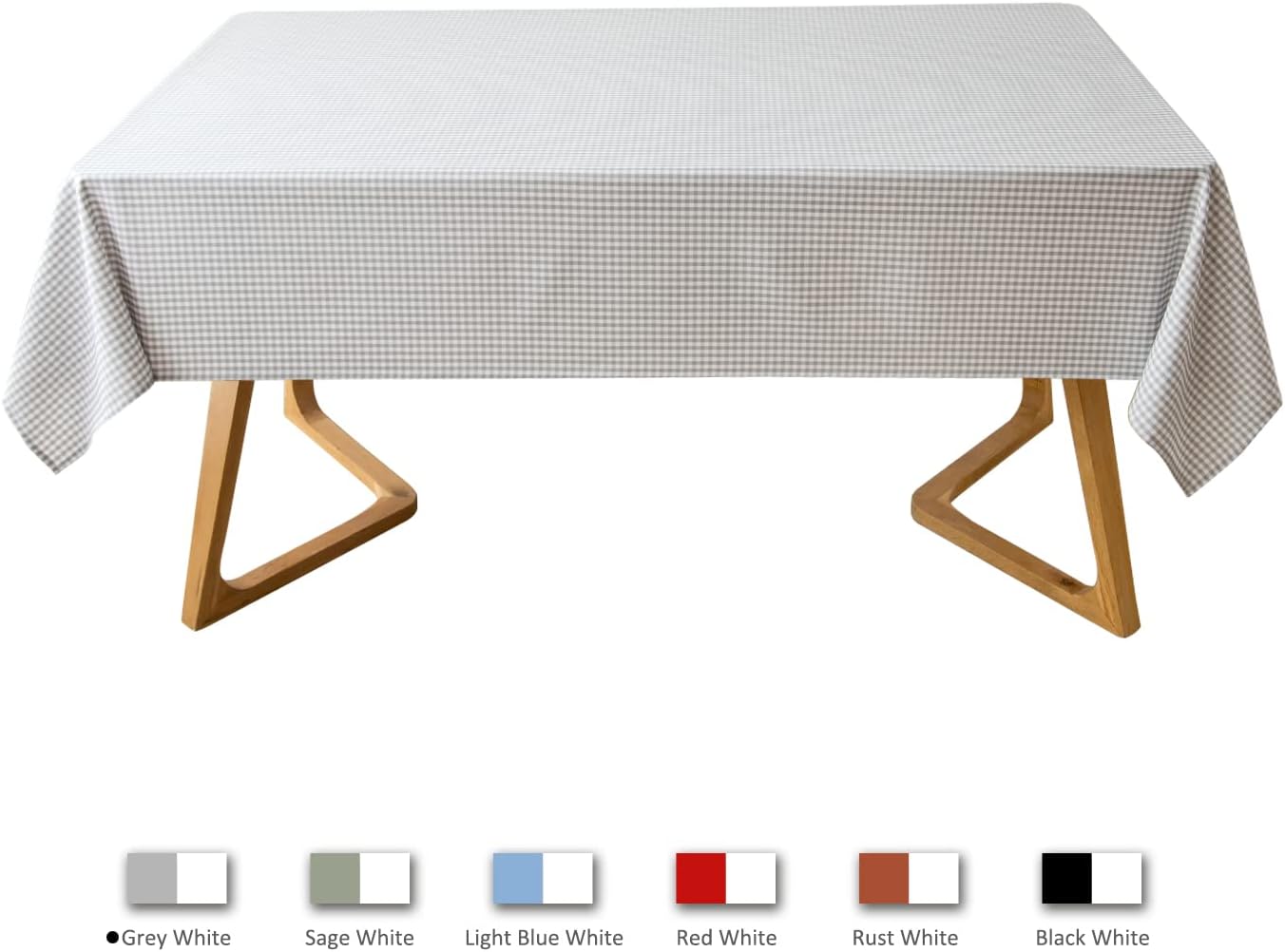 Mantel cuadrado a cuadros impermeable resistente manchas 52x52
