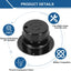 Kit 3 tapas ventilación fontanería RV 1-2 3/8" negro