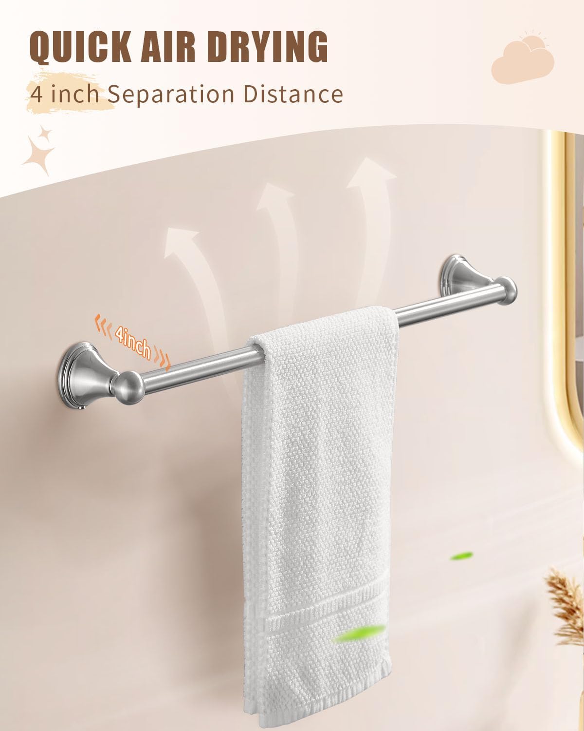Set 5 Pzas Accesorios Baño Soporte Pared Negro Mate