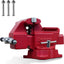Tornillo banco 8" base giratoria 210° yunque uso industrial