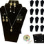 Soporte exhibición collar 12.5" terciopelo negro plegable
