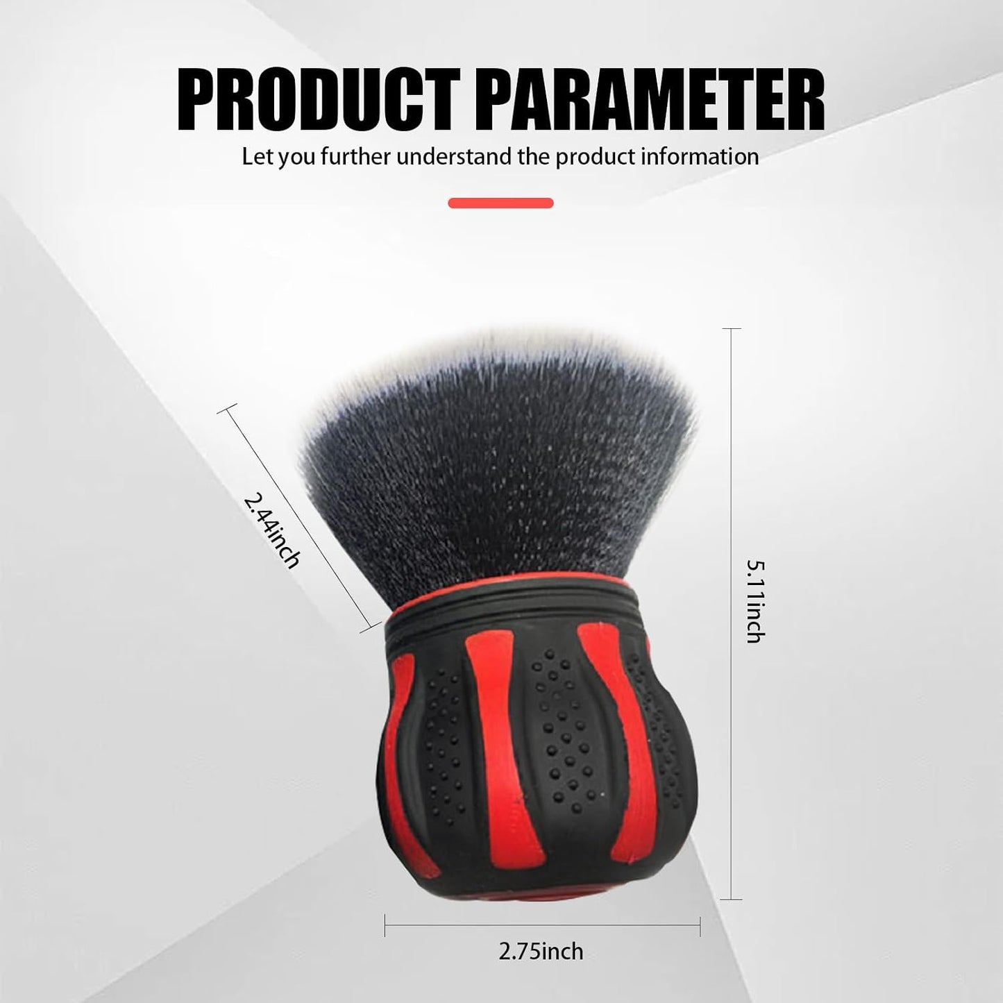 Cepillo detalles auto ultra suave con estante rojo
