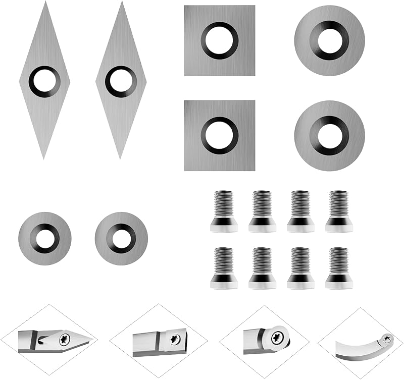 Set 8 Pzas Cortadores Carburo Tungsteno Torno Madera