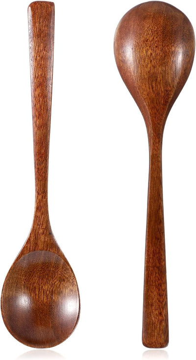 2 Cucharas Madera Mango 7pulg para Té Café Cereales
