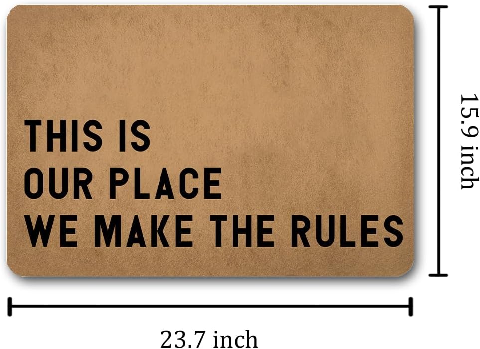 Tapete bienvenida monograma This Is Our Place 23.7x15.6"