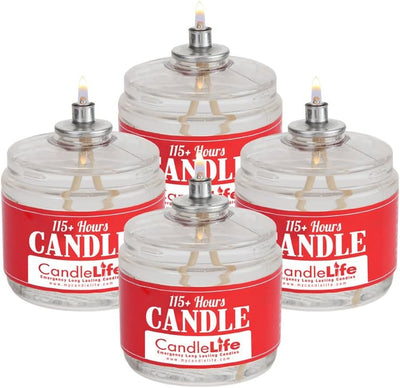 Velas emergencia supervivencia 4 pzas 115h luz camping pesca