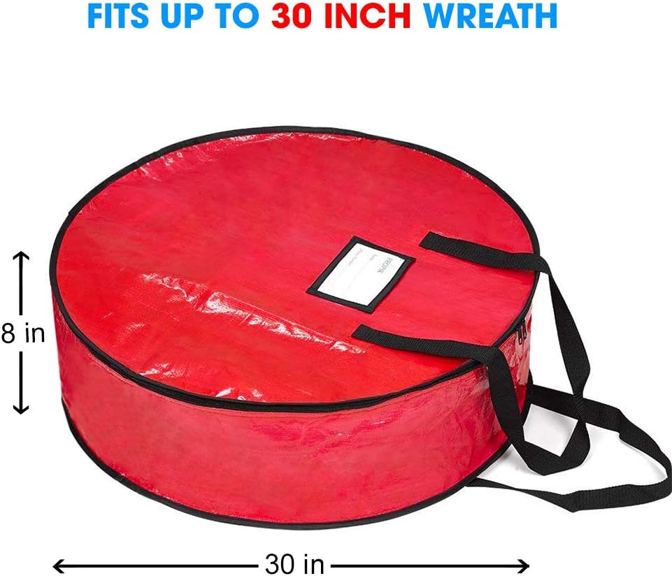 Bolsa almacenamiento Navidad 30x8" material resistente asas