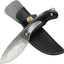 Cuchillo caza hoja fija 7" mango madera funda cuero