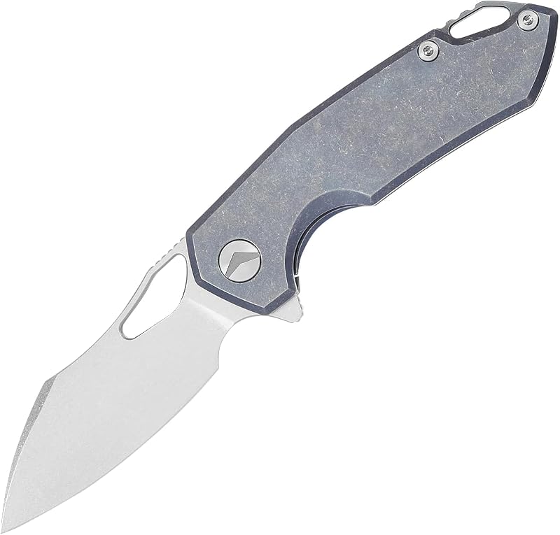 Cuchillo plegable EDC con clip mango titanio acero M390