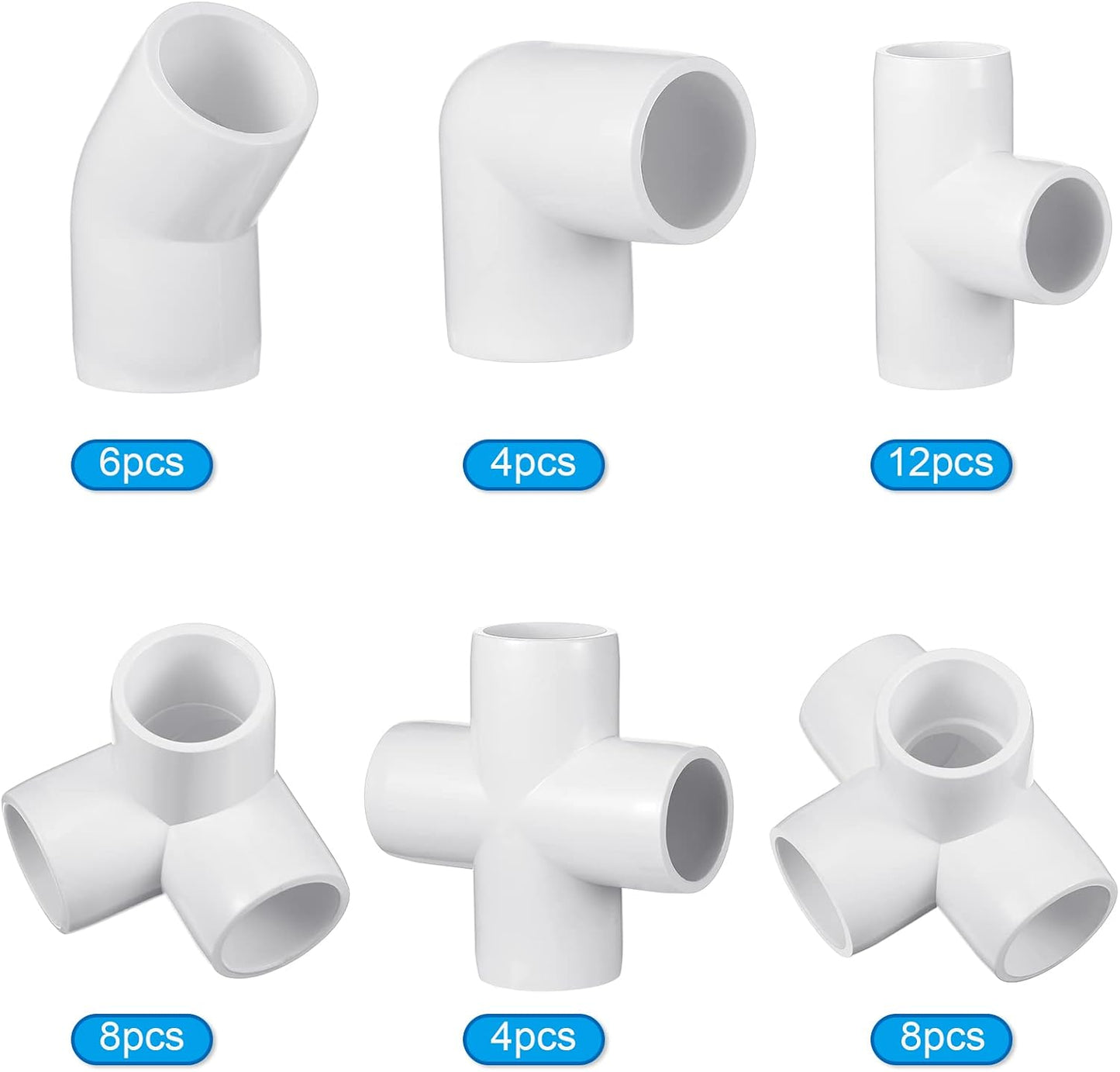 Set 42 accesorios PVC 1pulg codo alta resistencia