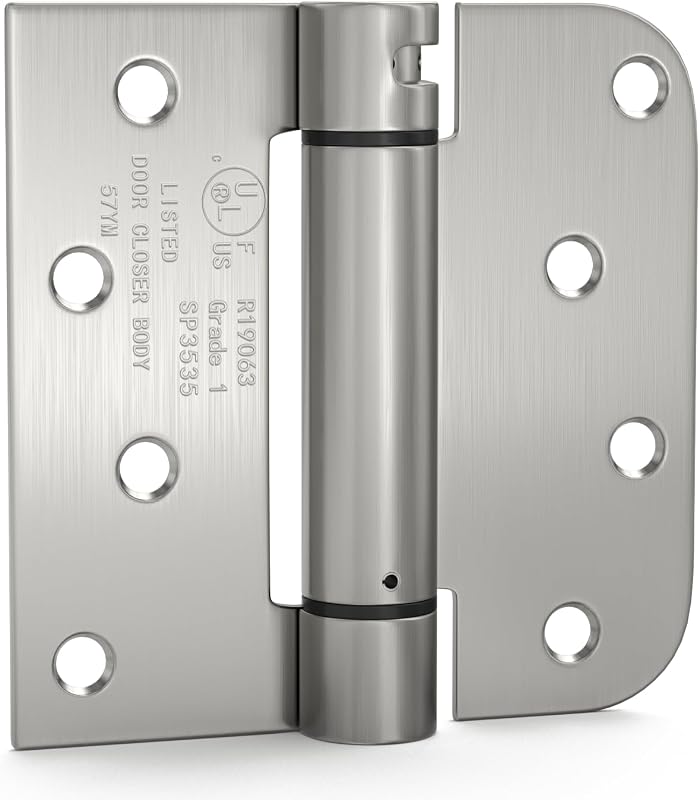 6 Bisagras Puerta Níquel Cepillado 4" Cierre Automático