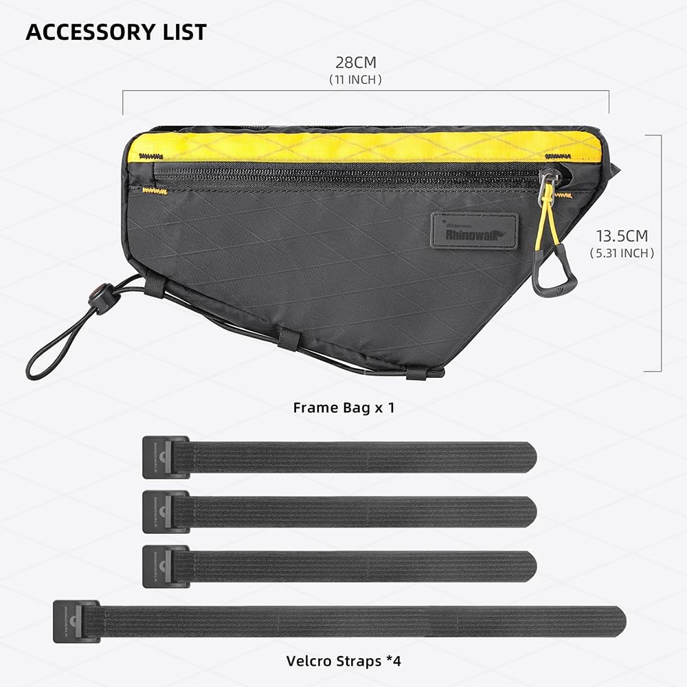 Bolsa triangular bicicleta 1.7L impermeable YKK