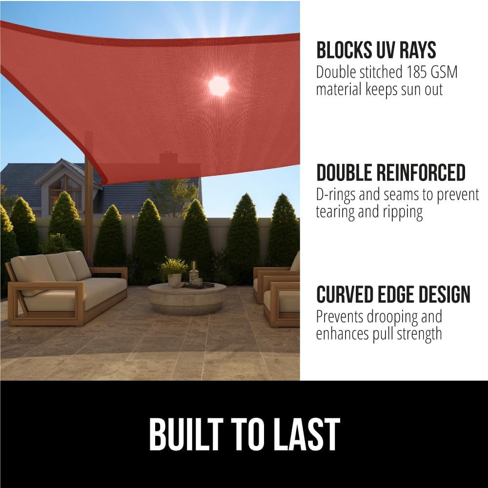 Toldo rectangular resistente UV y óxido patio al aire libre