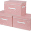 Cajas almacenamiento decorativas con tapa rosa plegables