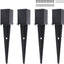 4 Estacas Anclaje Poste 4x4pulg Metal 22pulg Base Terraza