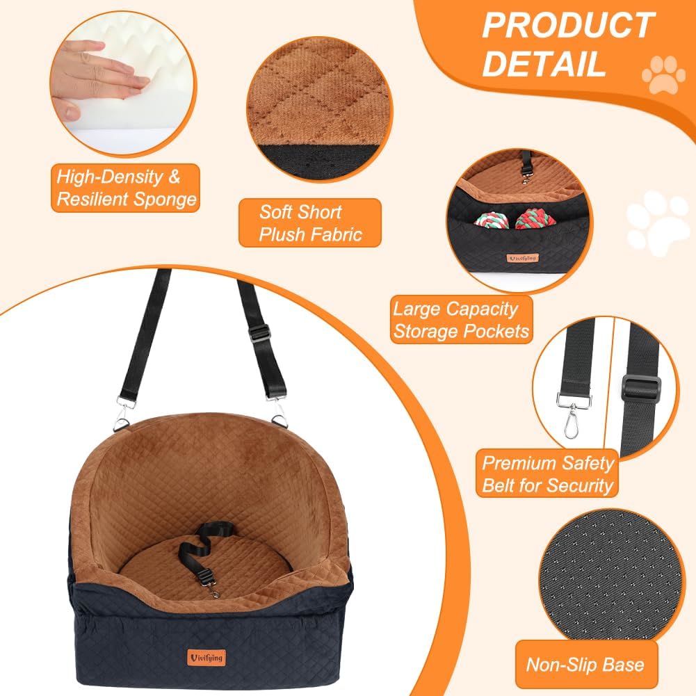 Asiento coche perros elevador desmontable lavable