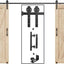 Kit riel mango puerta corredera granero 12ft rueda
