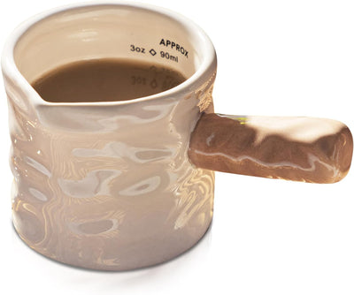 Tazas medidoras café expreso cerámica 3oz con asa y boquilla