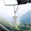 Adorno espejo retrovisor con letra J y dije de diamante
