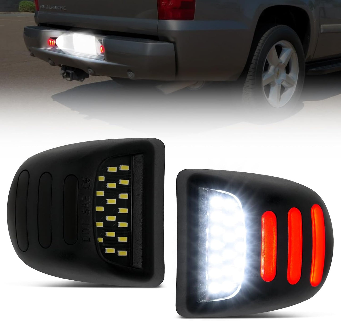 Lámpara LED neón para matrícula Escalade Chevy 6000K blanco set 2