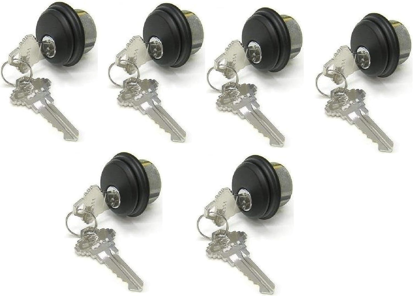 Cilindros bloqueo embutir puerta bronce pack 6