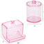 Dispensador bastoncillos Qtips rosa contenedor grande