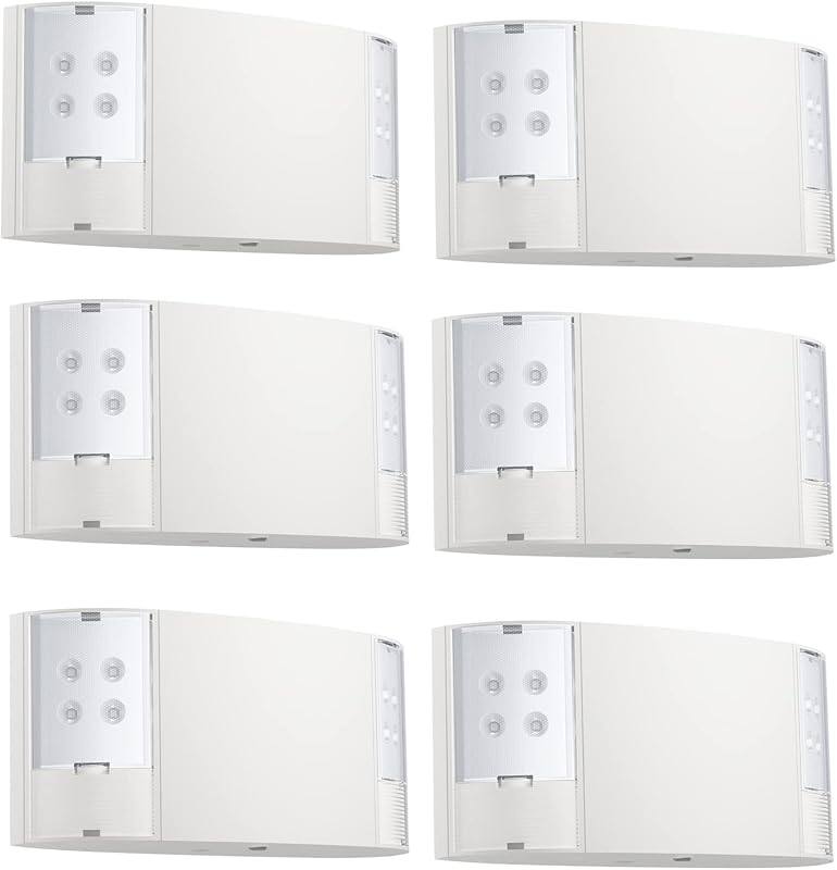 6 Luces LED Emergencia con Batería 120/277V UL Cableadas