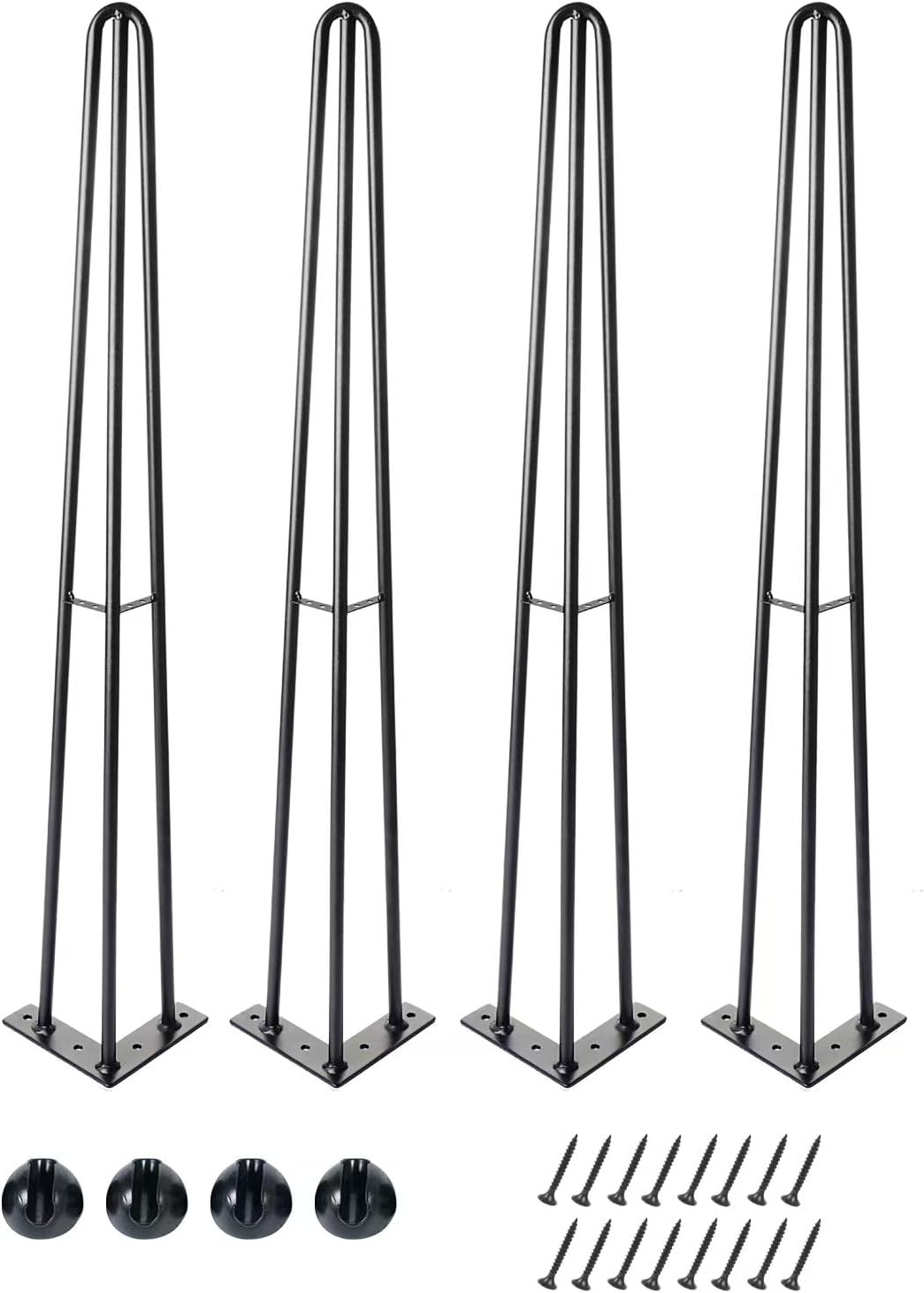4 Pzas Patas Mesa Horquilla 20pulg Metal Hierro 1300lb