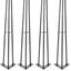 4 Pzas patas mesa horquilla 16" metal negro 1300lb