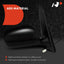 Espejo retrovisor exterior negro plegable con calefacción