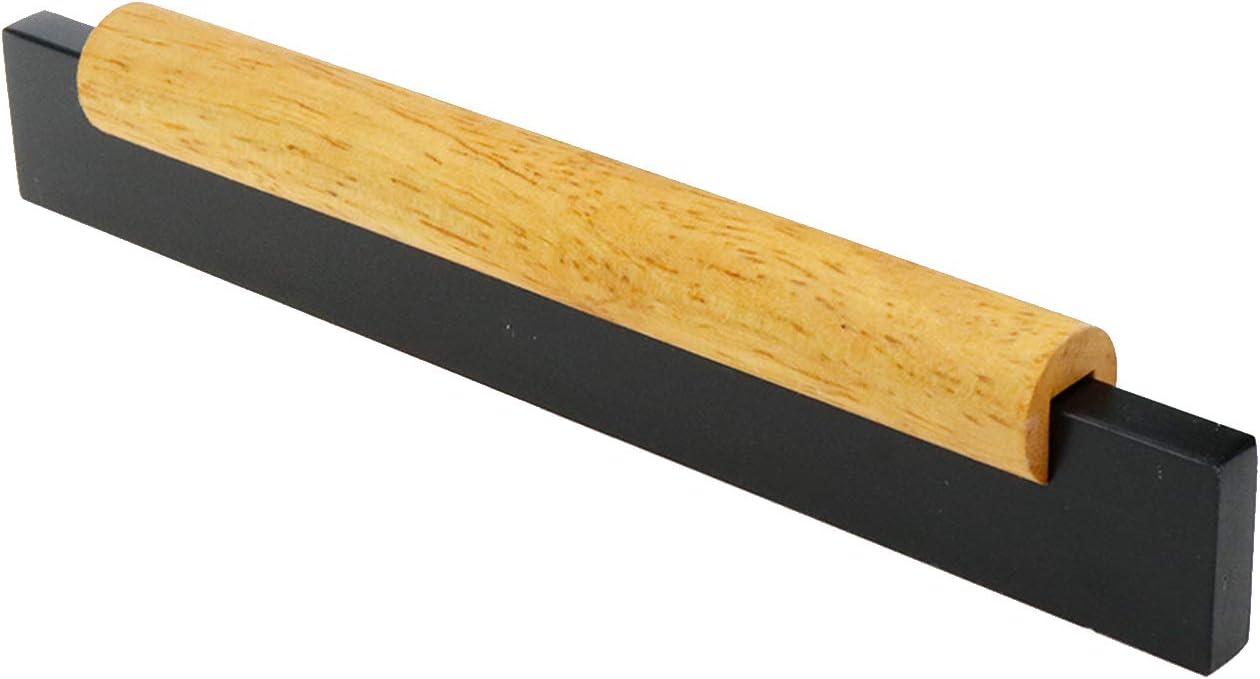 Manijas tocador madera negra 6.3pulg 2 pack