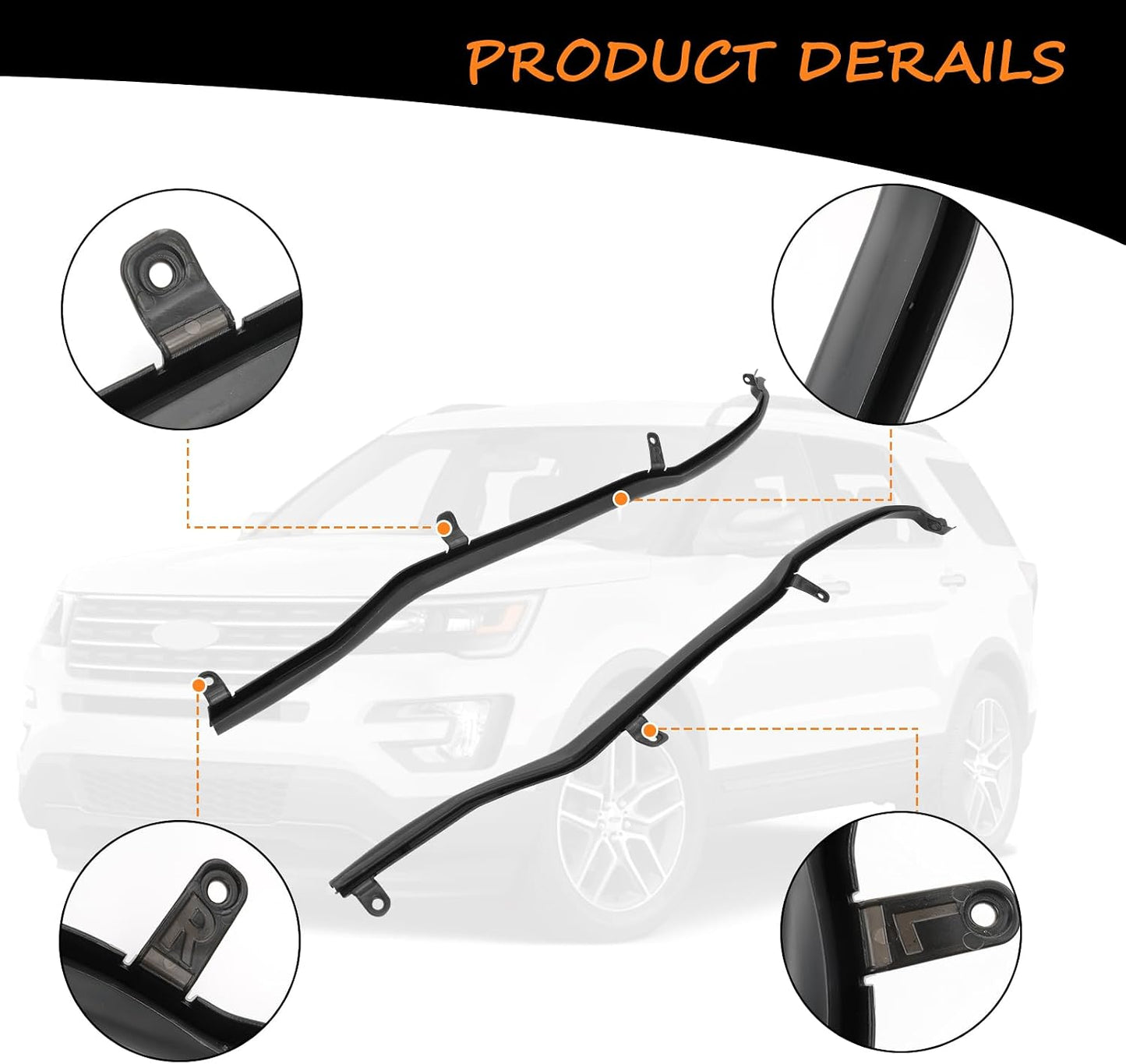 Sellos puerta trasera Ford Explorer 11-19 izq y der comp
